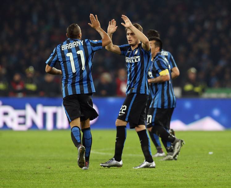 Ademi Ljajic realizza il primo gol per l’Inter. Getty Images